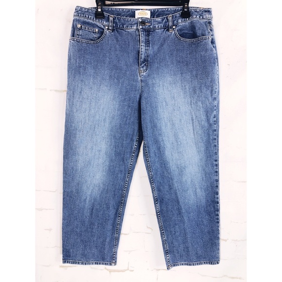 Talbots Denim - Talbots Woman’s High Waisted Capri Plus Size 14